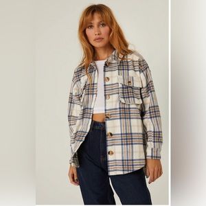MELROSE WITH LOVE SHACKET BEACHCOMBER SHIRT JACKET SMALL